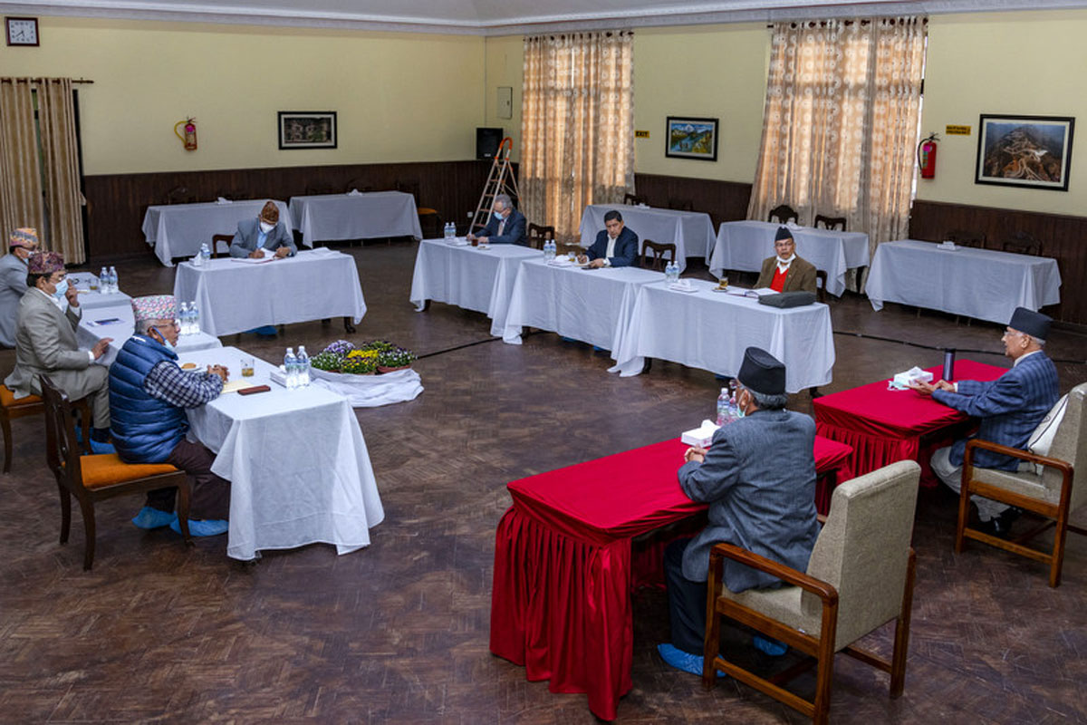 नेकपा केन्द्रीय सचिवालय बैठक बस्दै